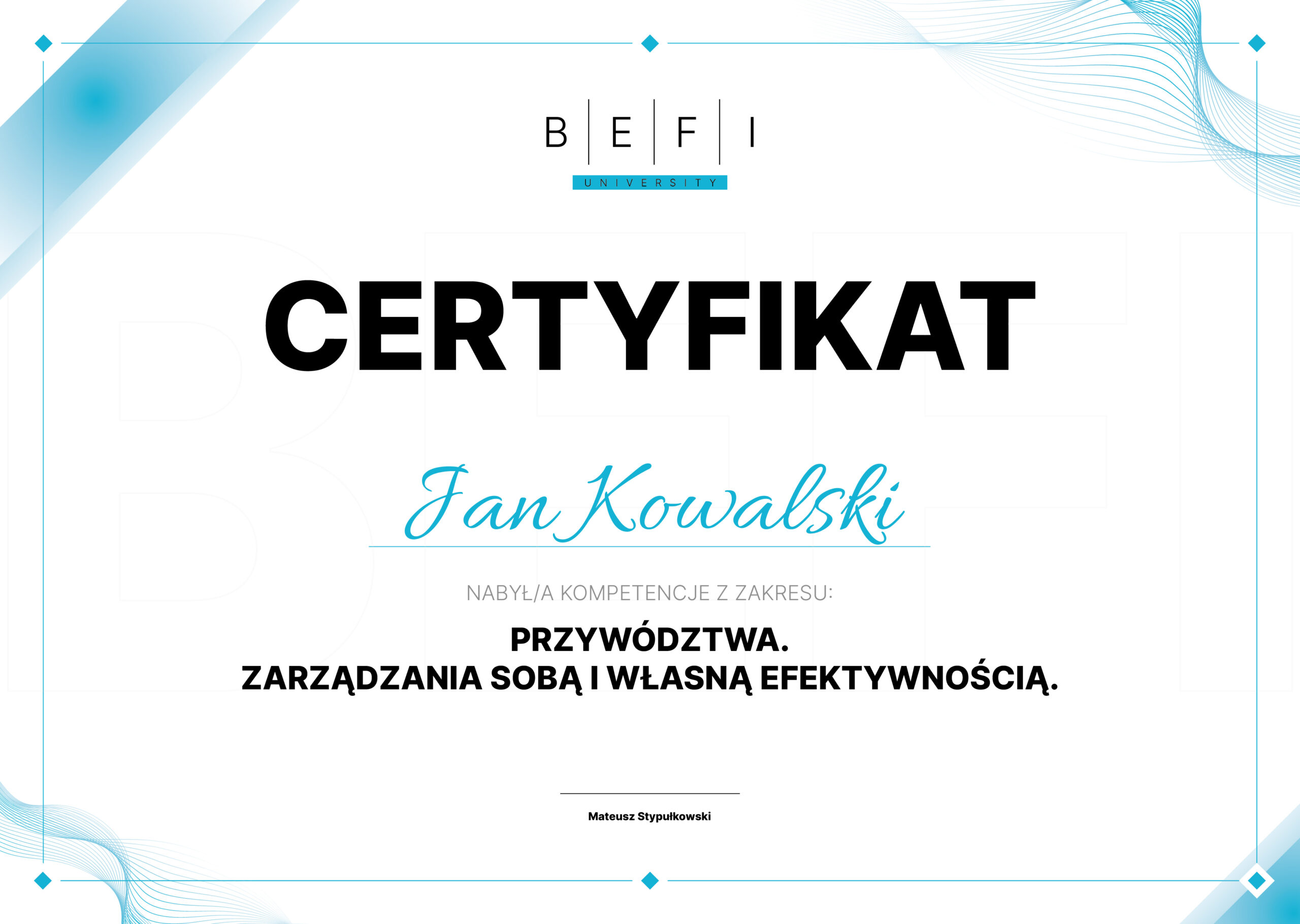 Zarządzanie sobą i własną efektywnościa